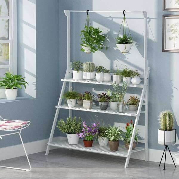 12 Potted Space Saving Wood Outdoor Garden Plant Flower Stand Rack Home Display 12 Potted Space Saving Wood Outdoor Garden Plant Flower Stand Rack Home Display