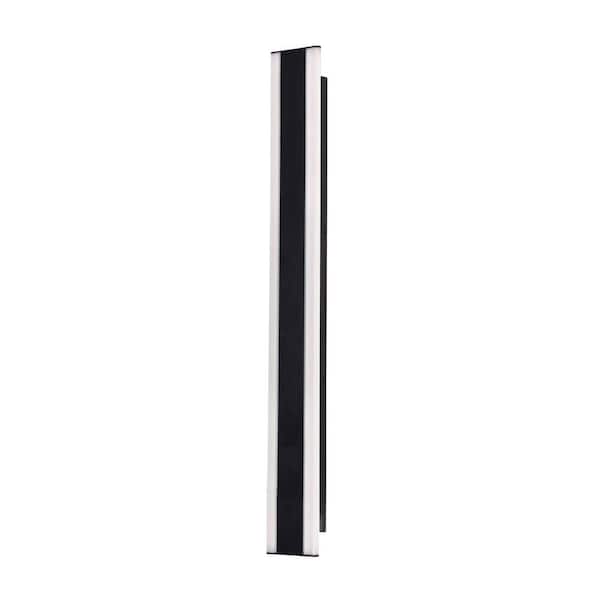 AFX Rhea 2-Light Black Wall Sconce with Frosted Acrylic Shade