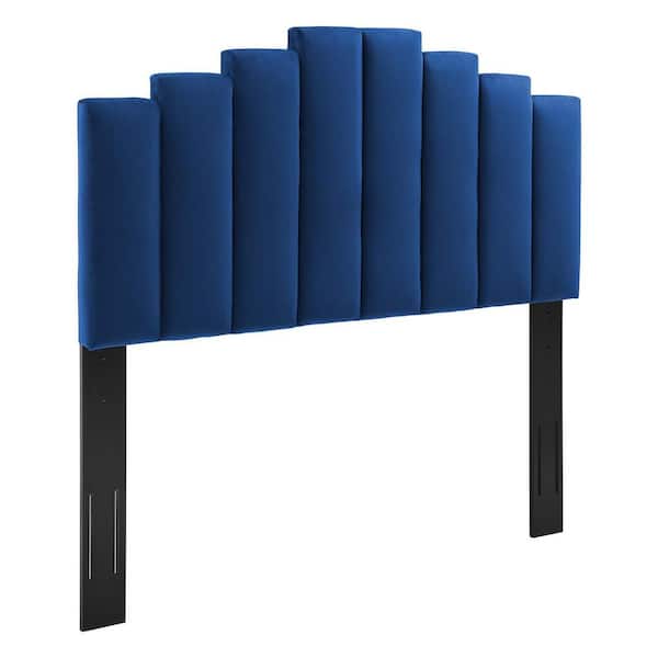 MODWAY Noelle Navy Blue Performance Velvet King/California King Headboard