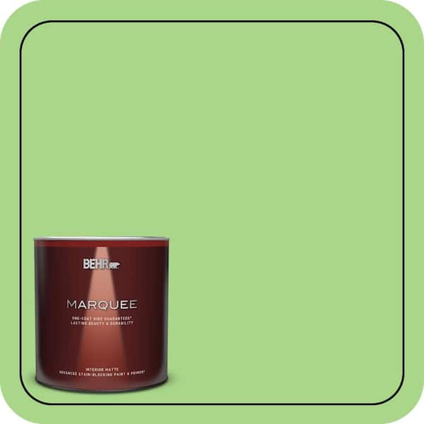 BEHR MARQUEE 1 qt. #430B-4 Peas in a Pod Matte Interior Paint & Primer