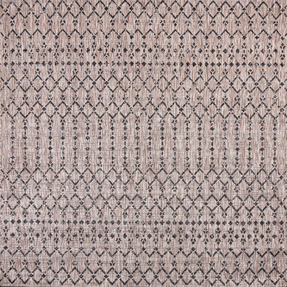 Ourika Moroccan Geometric Textured Weave Natural/Black 5 ft. Square Indoor/Outdoor Area Rug price history on PriceWatchPro