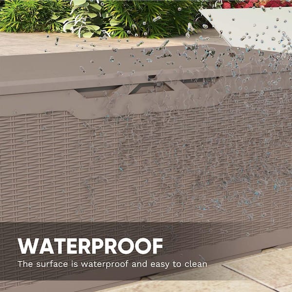 Cosco 180 Gal. Extra Large, Black and Charcoal Outdoor Deck Box 88180BGY1E  - The Home Depot