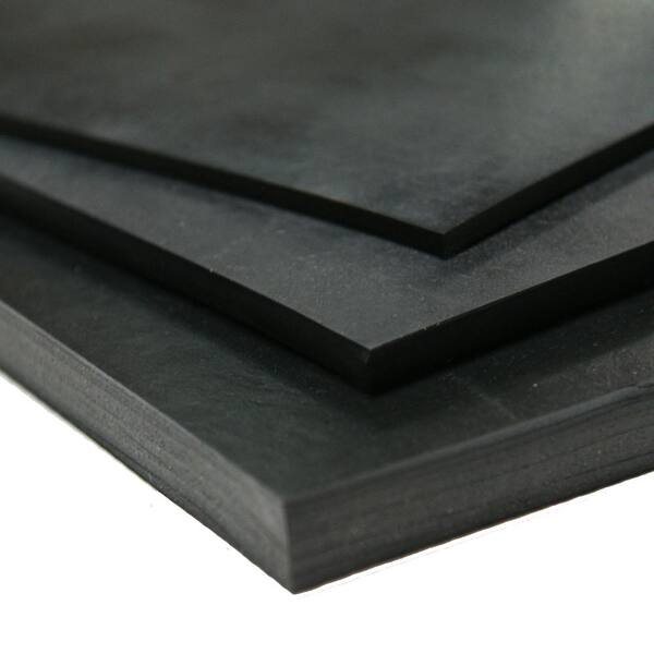 Rubber Cal 20-109 EPDM 1/8 in. x 36 in. x 24 in. Commercial Grade 60A Rubber Sheet - Black