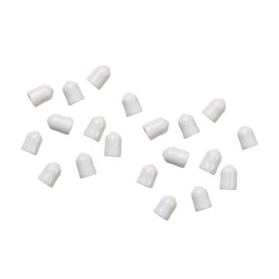 1/4 in. White Shelf End Caps for Ventilated Wire Shelving (20-Pack)