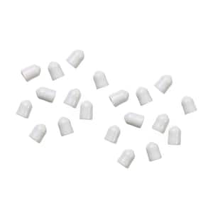 White Plastic Large End Caps (1000-Pack)
