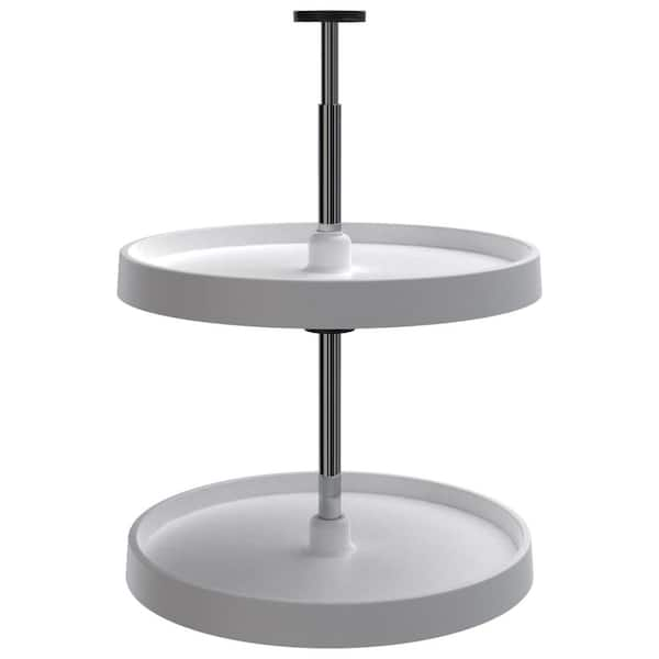 Rev-A-Shelf 2-Shelf White 18 in. Lazy Susan Full-Circle Polymer