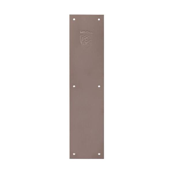 MD-Cu29 3.5 in. x 15 in. Brushed Copper Nickel Antimicrobial Push Plate