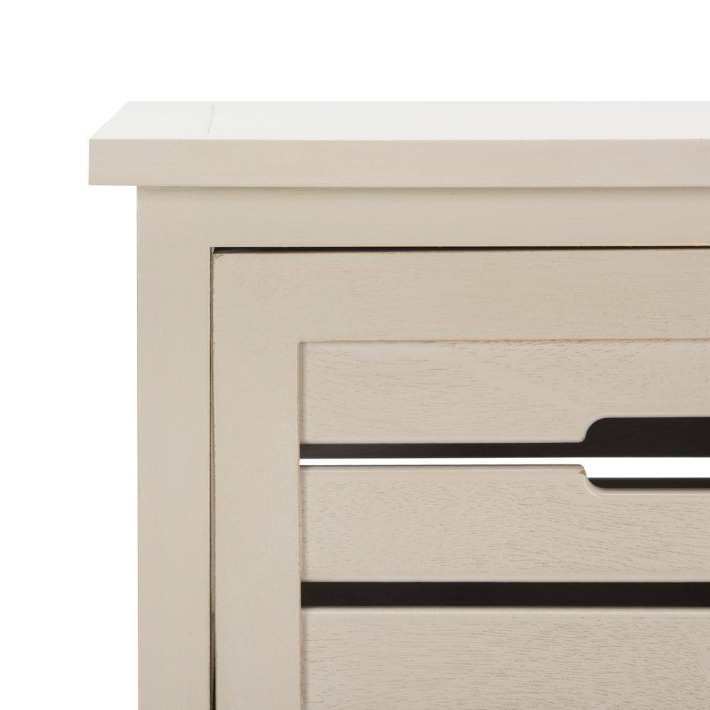 Transitional Grey Driftwood 5-Drawer Slim Cabinet