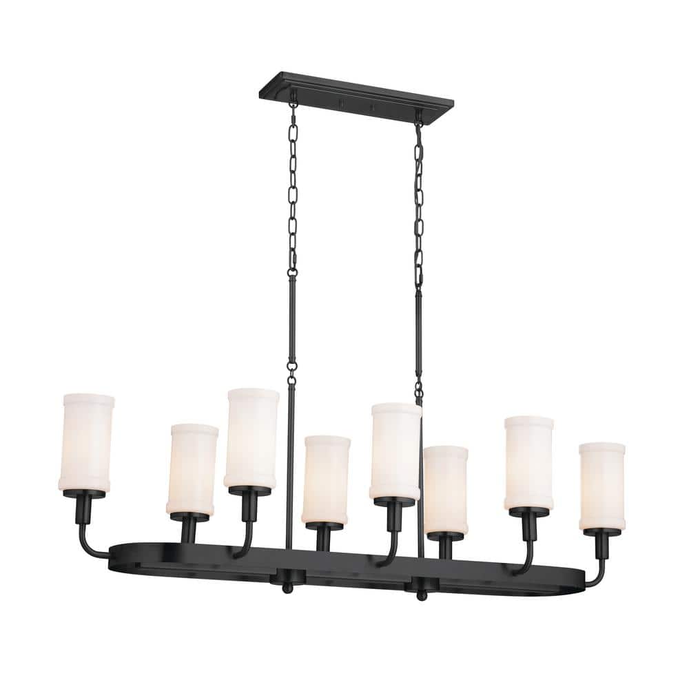 KICHLER Vetivene 46.5 in. 8Light Textured Black Vintage Candlestick
