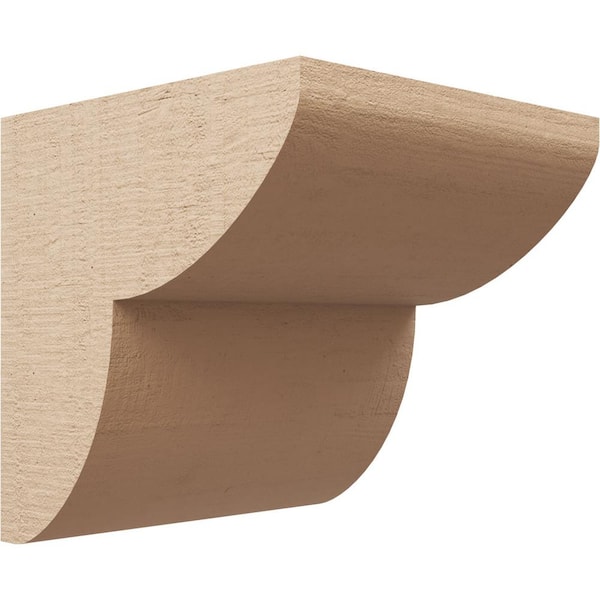 Ekena Millwork 11 in. x 11 in. x 11 in. Wide Crestline Rough Cedar Woodgrain TimberThane Corbel, Primed Tan