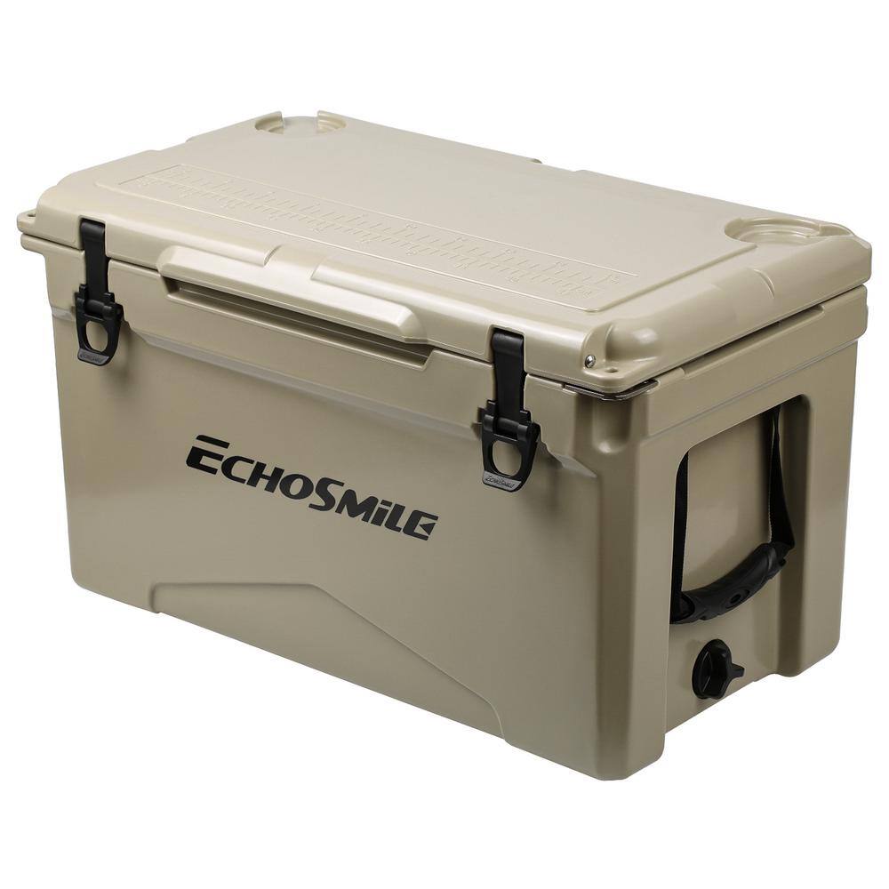40 qt. Khaki Outdoor Portable Camping Cooler Insulated Box with Heavy-Duty 