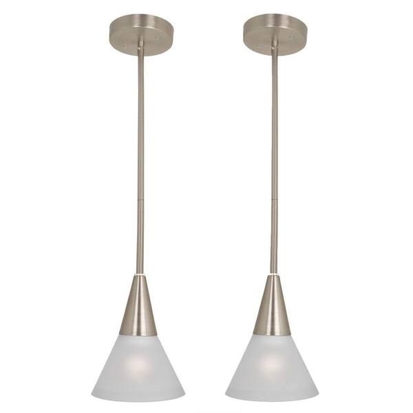 Checkolite 2 pack Brushed Nickel Pendant-DISCONTINUED