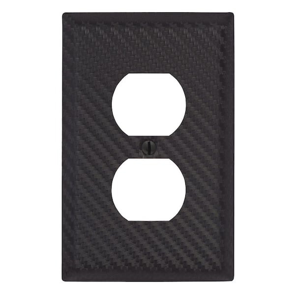Black 2-Gang 1-Duplex/ 1-Single Wall Plate (1-Pack)