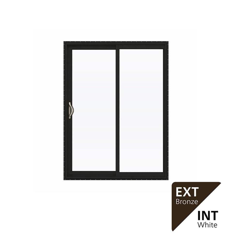 JELD-WEN 60 in. x 80 in. V-2500 Series Bronze FiniShield Vinyl