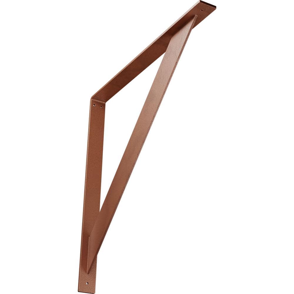 Urban Steel 24" Hammered Copper Finish Countertop Bracket Shelf