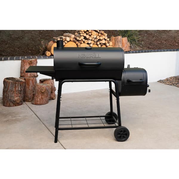 Reviews For Nexgrill 29 In Barrel Charcoal Grill Smoker In Black 810 0029 The Home Depot