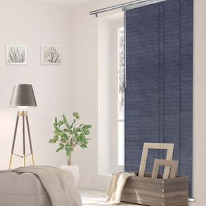 Midnight Blue Adjustable Sliding Single Rail Track with 23.5 in. Slates, Extendable 48 in. to 88 in. W x 116 in. L