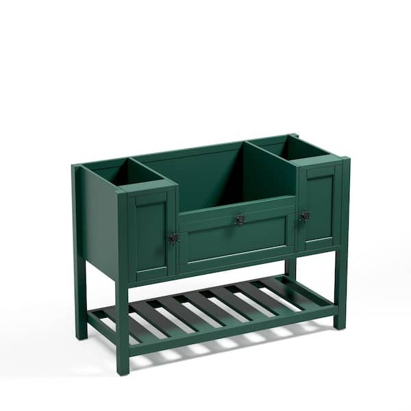 Nestfair 48 in. W x 20 in. D x 33.6 in. H Bath Vanity Cabinet without Top in Green