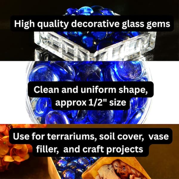 2.2 lb. Elegant Blue Gems in Storage Jar