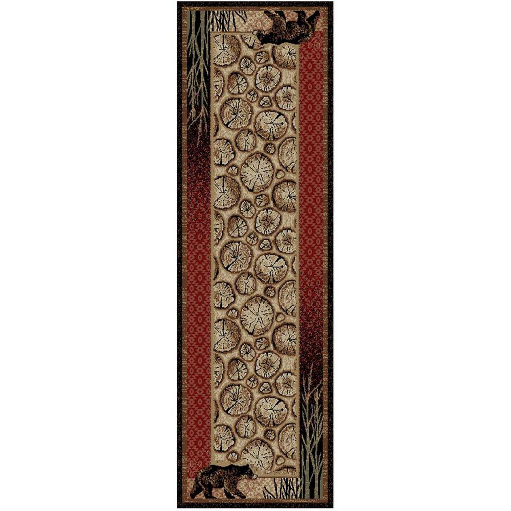 American Destination Red Creek Lodge Multi 2 ft. x 8 ft. Woven Animal Print Polypropylene Rectangle Area Rug price history on PriceWatchPro