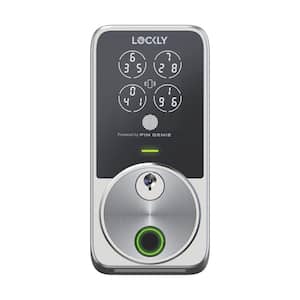 Secure Pro Zeno Series Satin Nickel Deadbolt WiFi Smart Lock, Biometric Fingerprint, RFID, Keypad, Siri/Alexa/Google