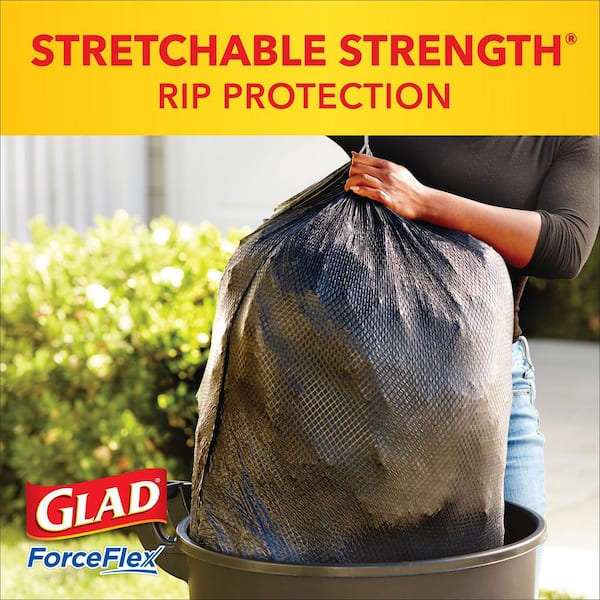 Glad ForceFlex Plus Drawstring Trash Bags, 30 Gallon - 50 count