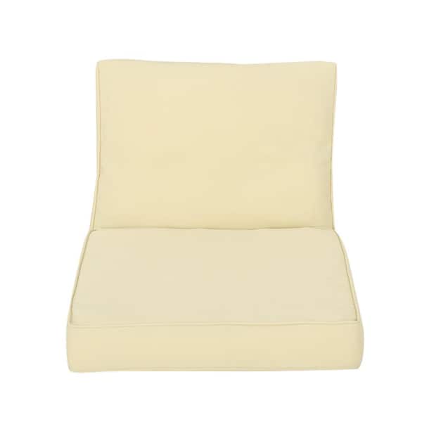 Noble House Terry 22 in. x 17.75 in. 2-Piece Outdoor Club Chair Cushion Set in Cream