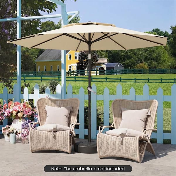 costway patio market offset umbrella base stand with sandbags Reviews for Costway Fillable Patio Umbrella Base 90 lbs. Heavy Duty,Sand  Filled Round Market Umbrella Stand in Black | Pg 1