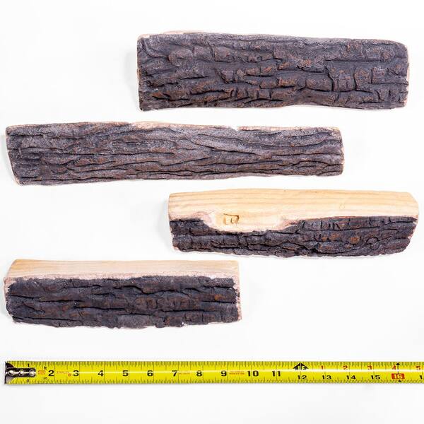 Barton 11.75 in. W Vented Decorative Ceramic Wood Gas Fireplace Logs Set  for Indoor/Outdoor Fireplaces and Fire Pits (Set of 8) 95025-H1 - The Home  Depot