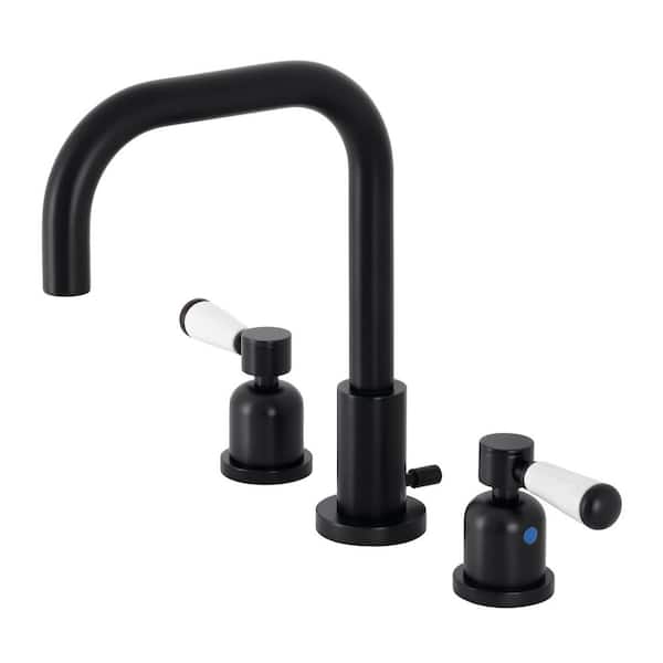 Kingston Brass Paris 8 in. Widespread 2-Handle Bathroom Faucet in Matte Black