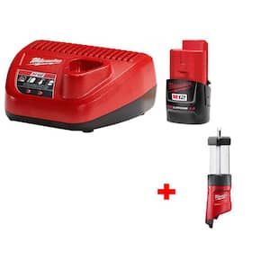 M12 12-Volt Lithium-Ion Starter Kit with M12 12-Volt Lithium-Ion Cordless LED Lantern