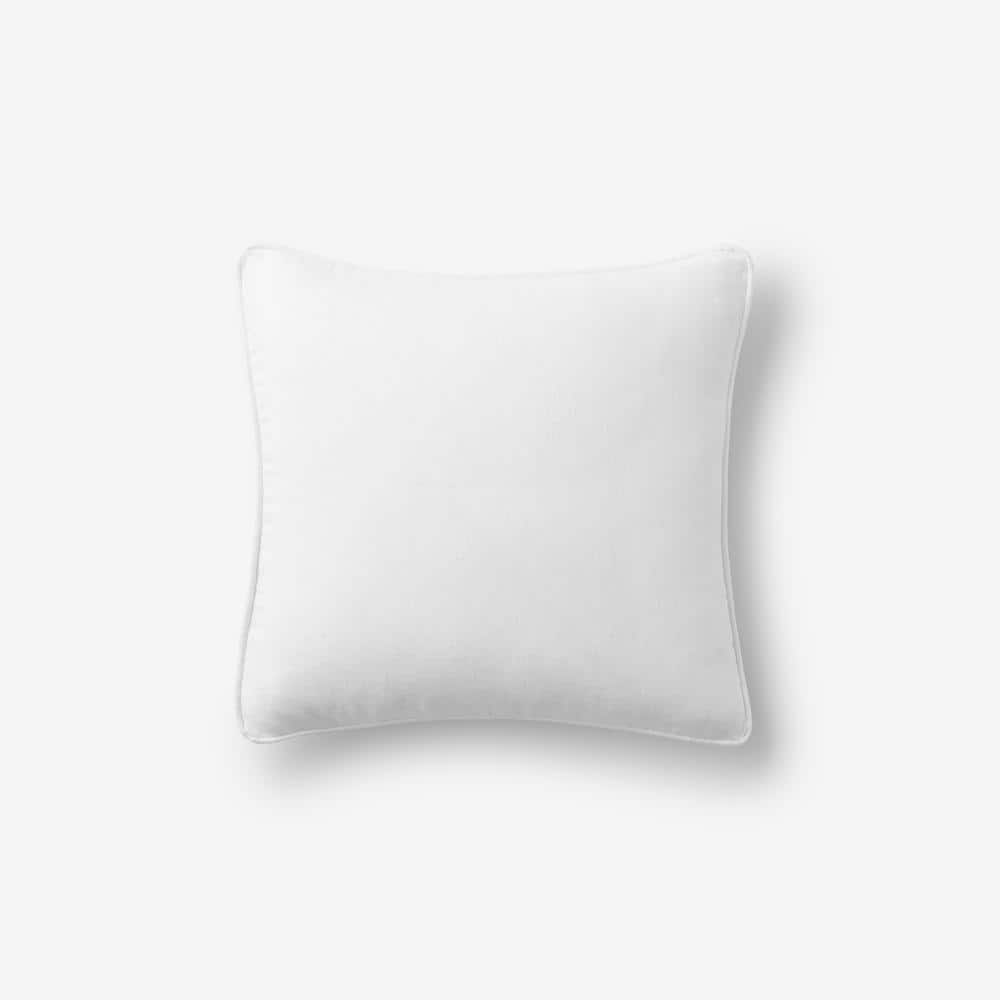 The Company Store Linen White Solid Machine Washable 16 in. x 16 in ...