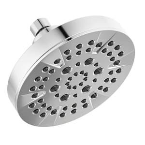 5-Spray Patterns 1.75 GPM 6 in. Wall Mount Fixed Shower Head in Chrome