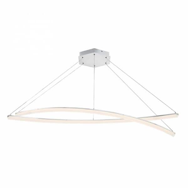 WAC Lighting Radius 2-Light 500-Watt Equivalent Integrated LED Brushed Aluminum Pendant with Acrylic Shade