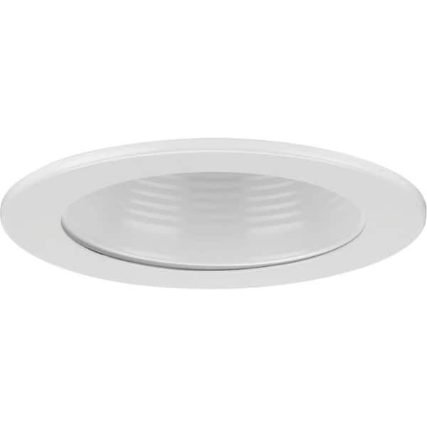 4 in. PAR20 Satin White Step Baffle Recessed Trim for 4 in. Housing, 1 Pack