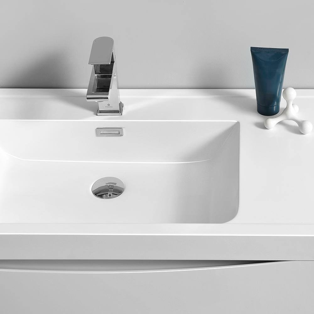 Tuscany 40" Glossy White Acrylic Single Sink Vanity