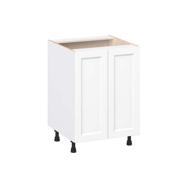 J COLLECTION Laramie 24 in. W x 24 in. D x 34.5 in. H Assembled Sink Base Kitchen Cabinet in Painted Bright White