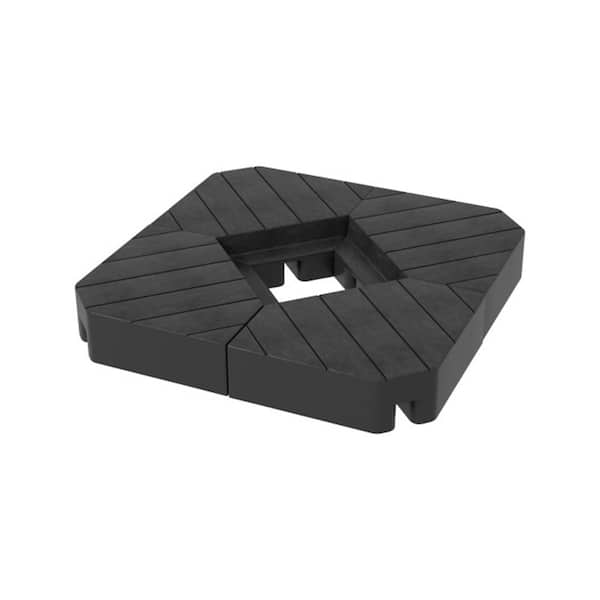 ITOPFOX 132 lbs. Polyethylene Cantilever Patio Umbrella Base with Fillable Weights in Black