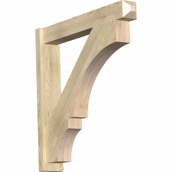 Ekena Millwork 6 in. x 36 in. x 36 in. Balboa Craftsman Rough Sawn Douglas Fir Outlooker
