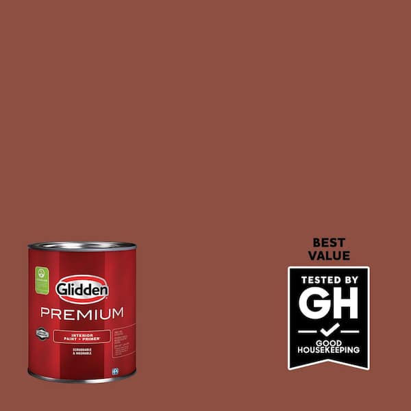 Glidden Premium 1 qt. PPG1066-7 Baked Bean Semi-Gloss Interior Latex Paint