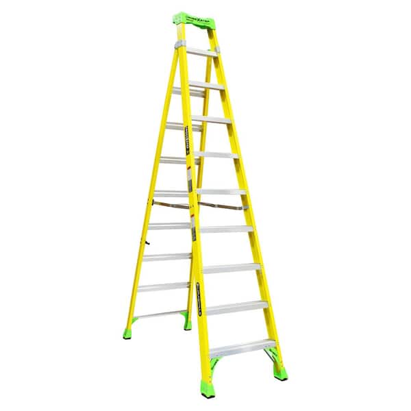 Louisville Ladder 10 ft. Fiberglass Cross Step Ladder with 375 lbs. Load Capacity Type IAA Duty Rating