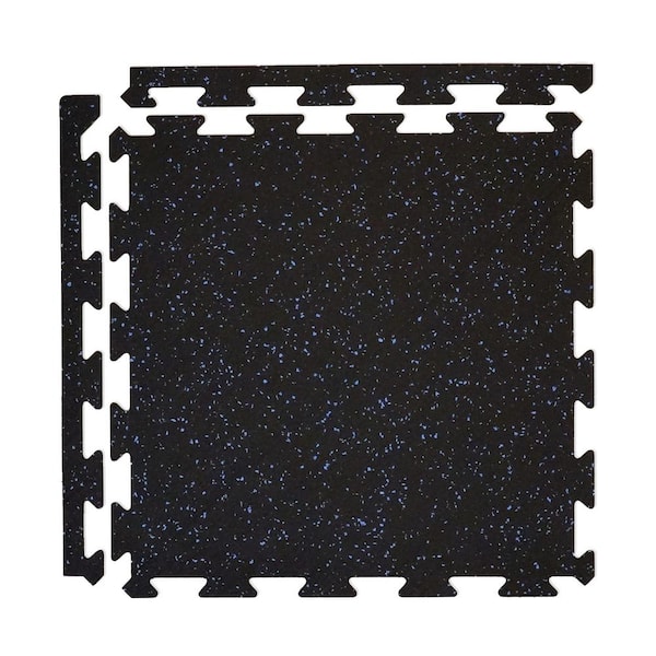 Survivor SportFloor Blue 18 in. x 18 in. x 0.3 in. Rubber Gym/Weight Room Flooring Tiles (14.3 sq. ft.) (6-Pack)