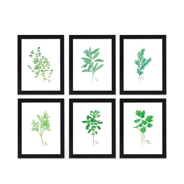 Unbranded "Nature's Lace 2" by Alyssa Lewis Set of Six Black Framed Nature Art Prints 24 in. x 18 in.