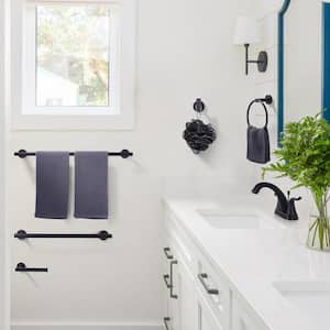 6- Piece Wall Mount Bath Hardware Set with Towel Ring Toilet Paper Holder Towel Hook and Towel Bar in Oil Rubbed Bronze
