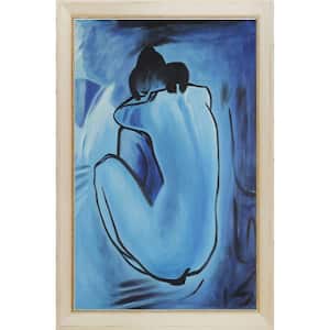 Blue Nude by Pablo Picasso Constantine Framed People Oil Painting Art Print 28.5 in. x 40.5 in.