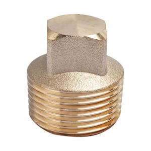 3/4 in. MIP Brass Pipe Square Head Plug Fitting (10-Pack)
