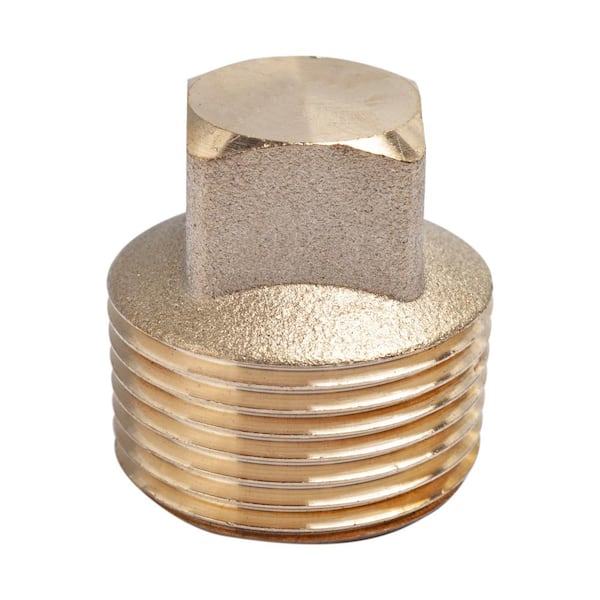BRASS CORED HEX PLUG MALE 1/2  NPT THREADS PIPE FITTING AIR WATER BOAT 