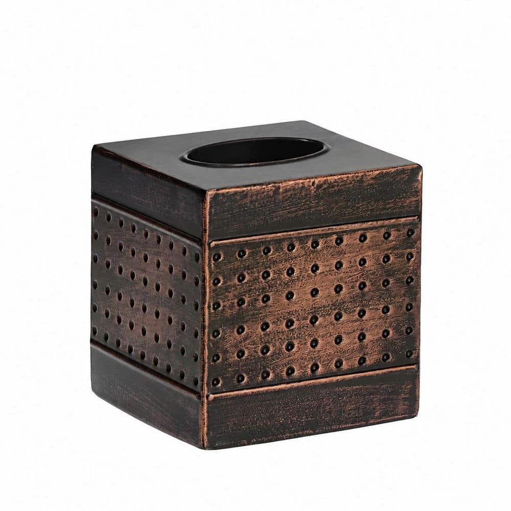 Square Tissue Box Cover with Galvanized Iron and Baked-on Paint Finish for Home and Office in Bronze price history on PriceWatchPro