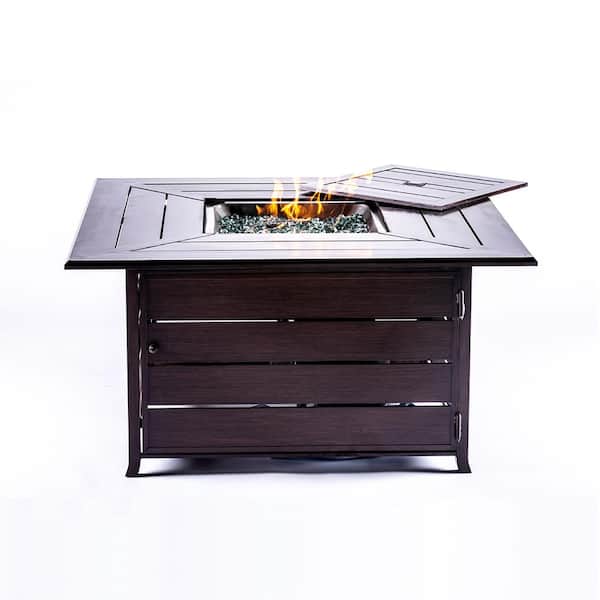 Legacy Heating 44.88 in. x 24 in. Square Aluminum Propane Fire Pit in