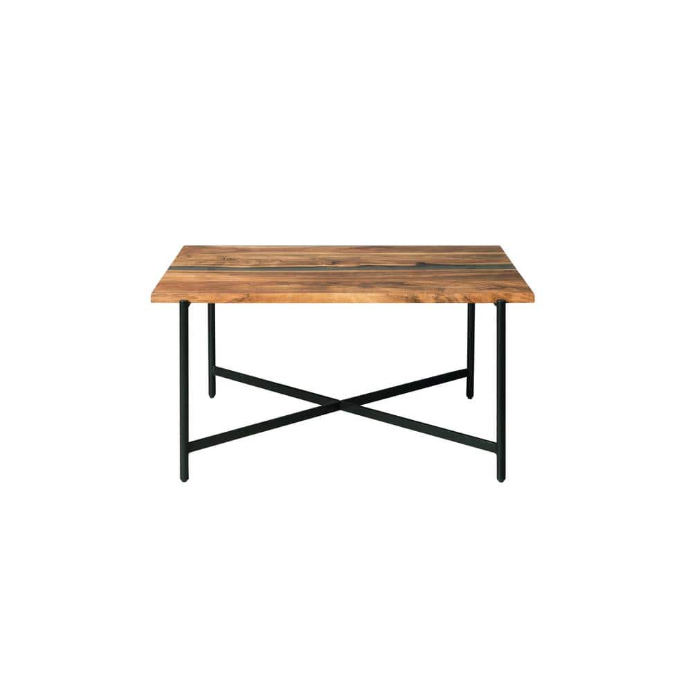 Rivers Edge 36" Acacia Wood and Acrylic Coffee Table